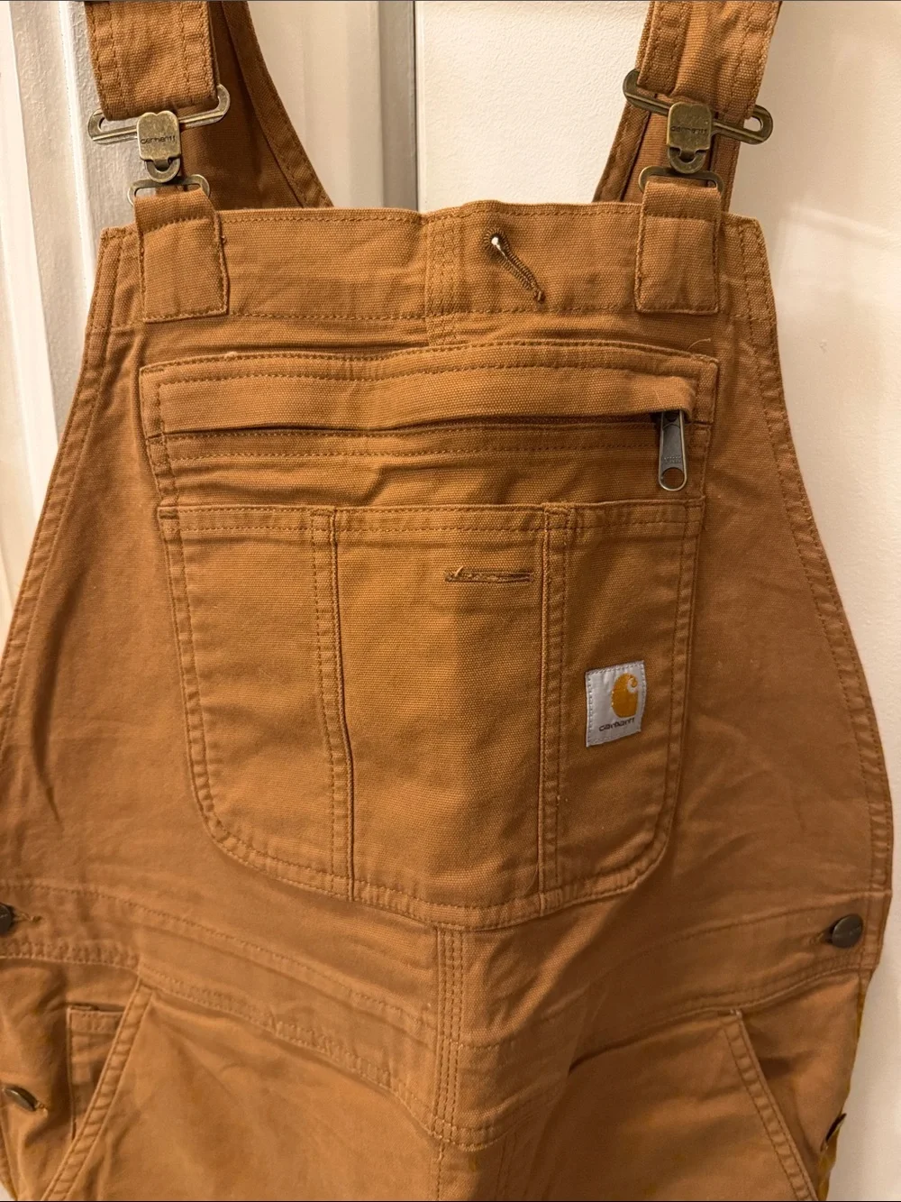 Carhartt Tan/Brown Duck Bib Overalls